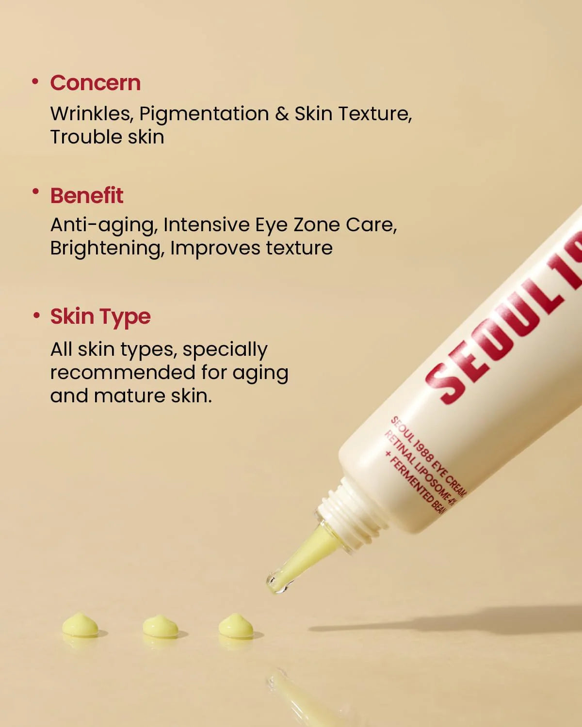 SEOUL 1988 Eye Cream : Retinal Liposome 4% + Fermented Bean - 30ml