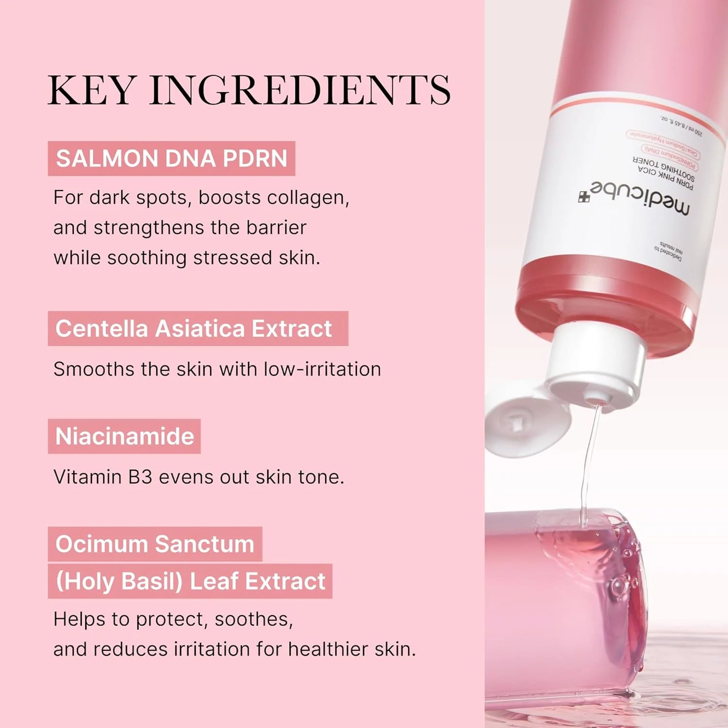 Medicube PDRN Pink Cica Soothing Toner - 250 ML