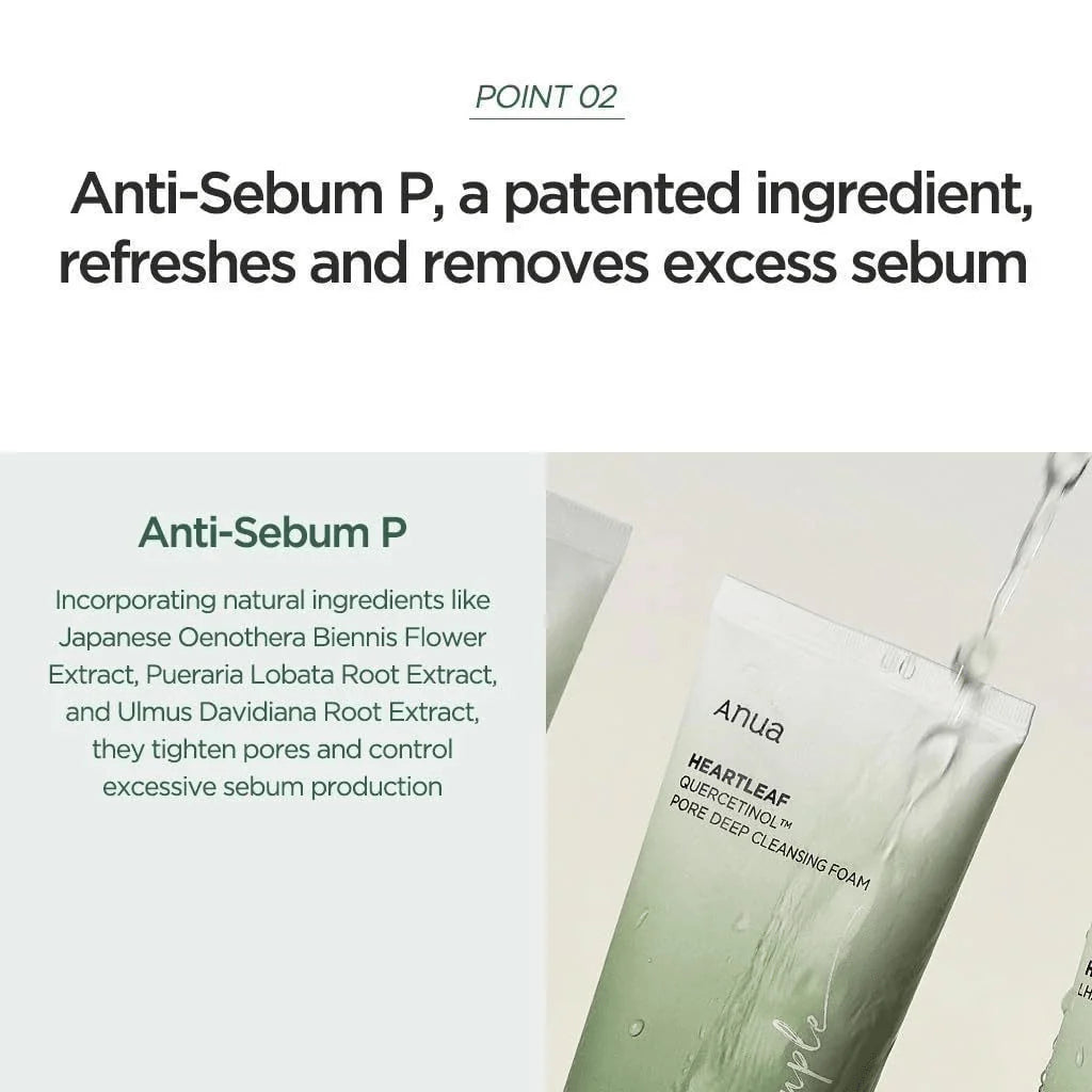 Anua Heartleaf Quercetinol Pore Deep Cleansing Foam - 150ml