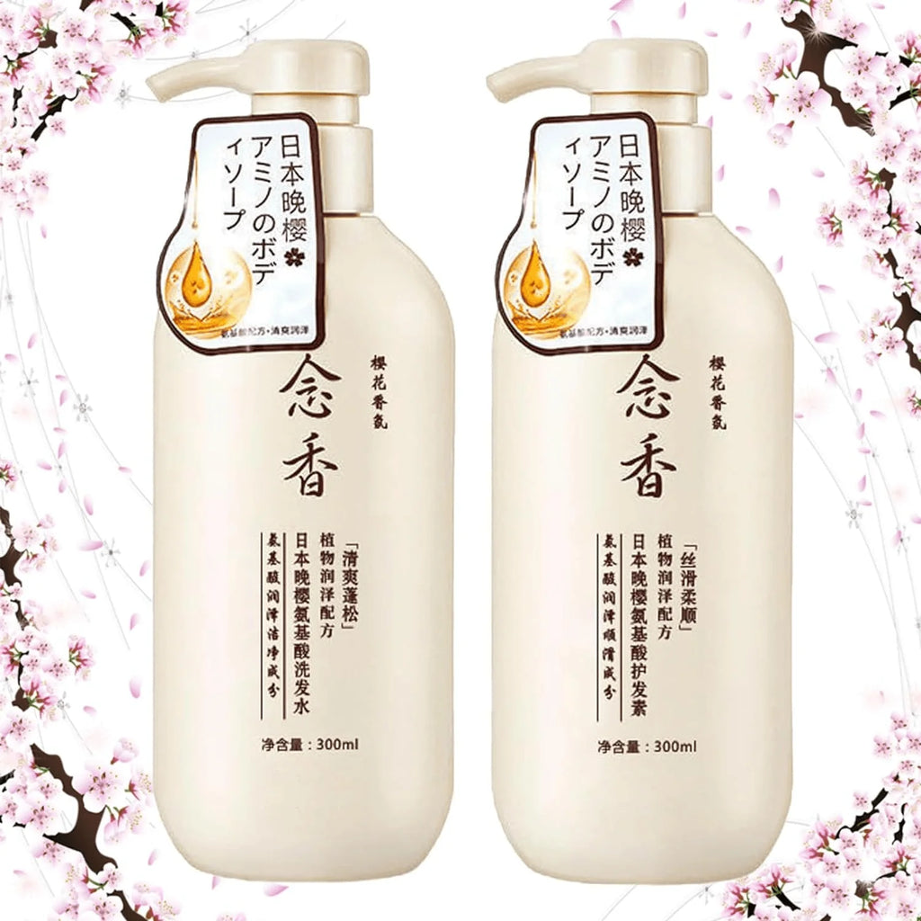 Diyating Hair Growth Sakura Japanese Shampoo & Conditioner Set - 300ml