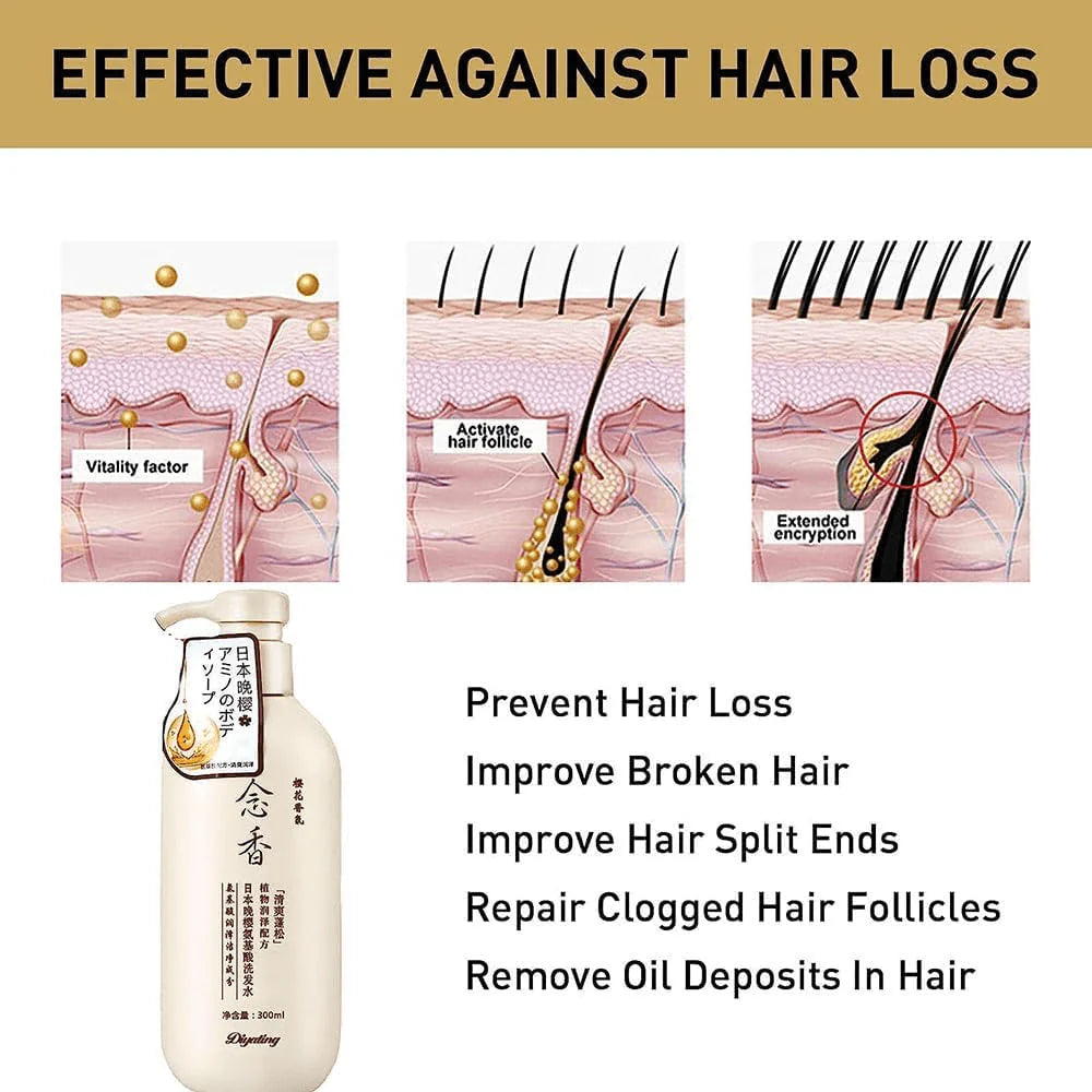 Diyating Hair Growth Sakura Japanese Shampoo & Conditioner Set - 300ml
