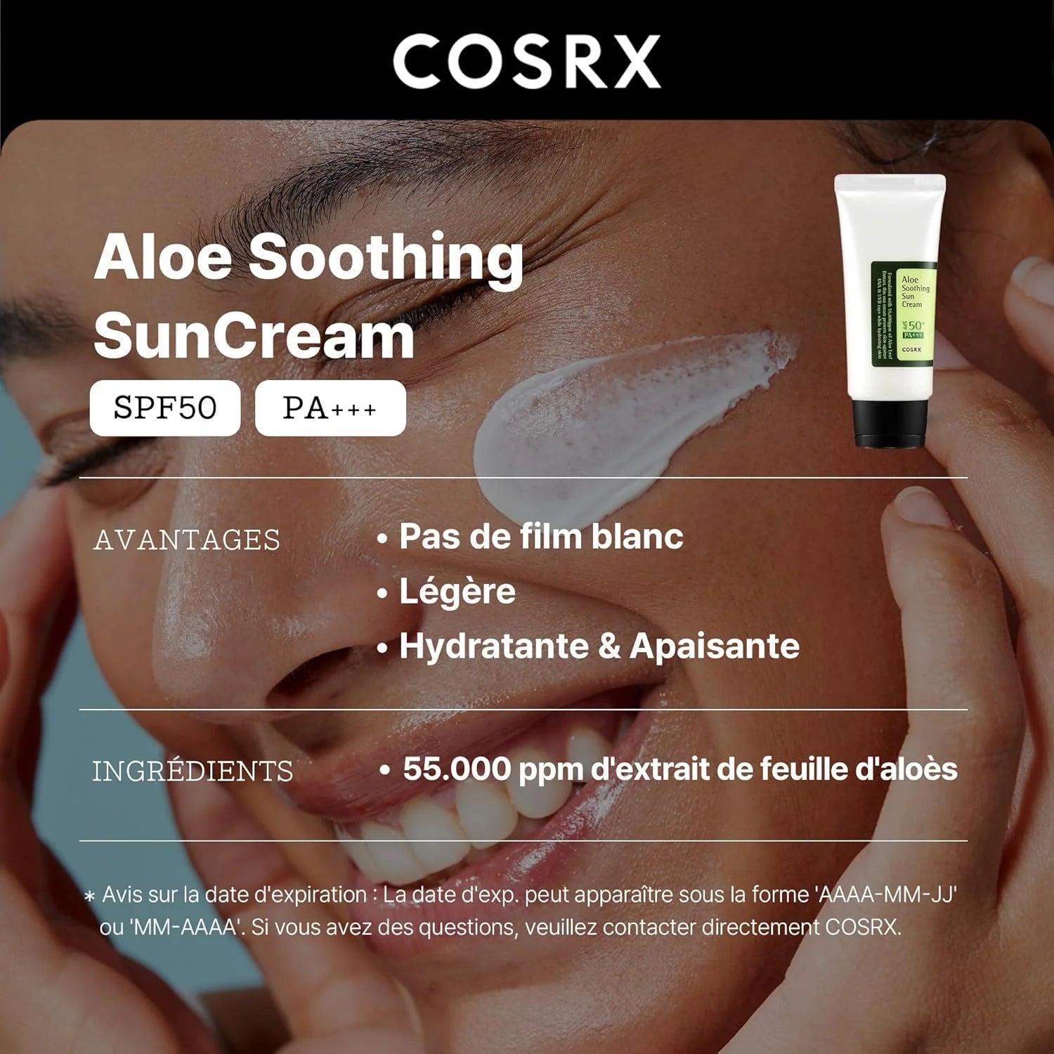 COSRX Aloe Soothing Sun Cream SPF50+ PA+++ - 50ml
