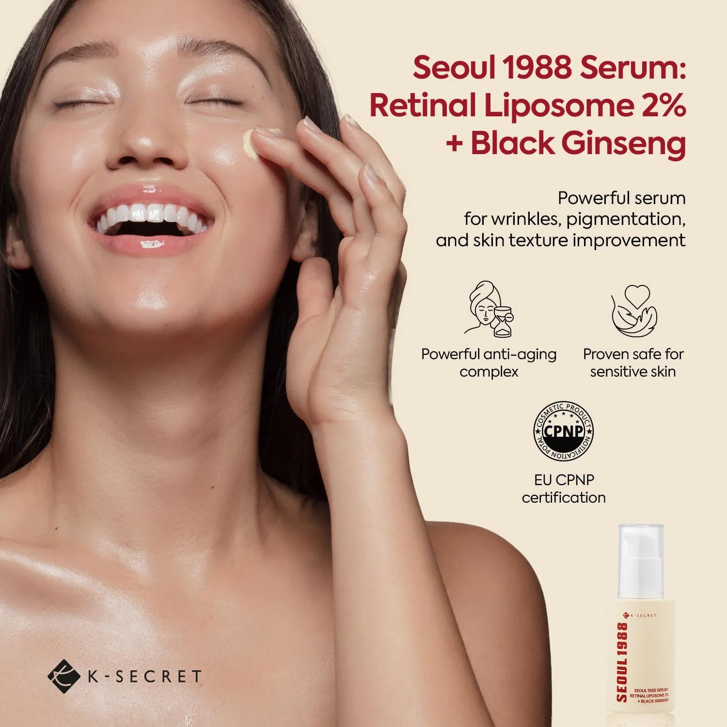 SEOUL 1988 Serum : Retinal Liposome 2% + Black Ginseng - 30ml