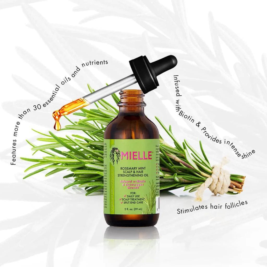 Mielle Organics Rosemary Oil Mint Scalp and Hair Strengthening Oil - 59ml