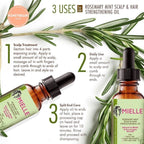 Mielle Organics Rosemary Oil Mint Scalp and Hair Strengthening Oil - 59ml