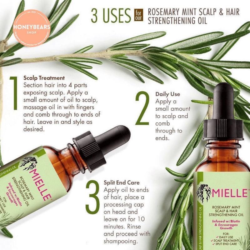 Mielle Organics Rosemary Oil Mint Scalp and Hair Strengthening Oil - 59ml
